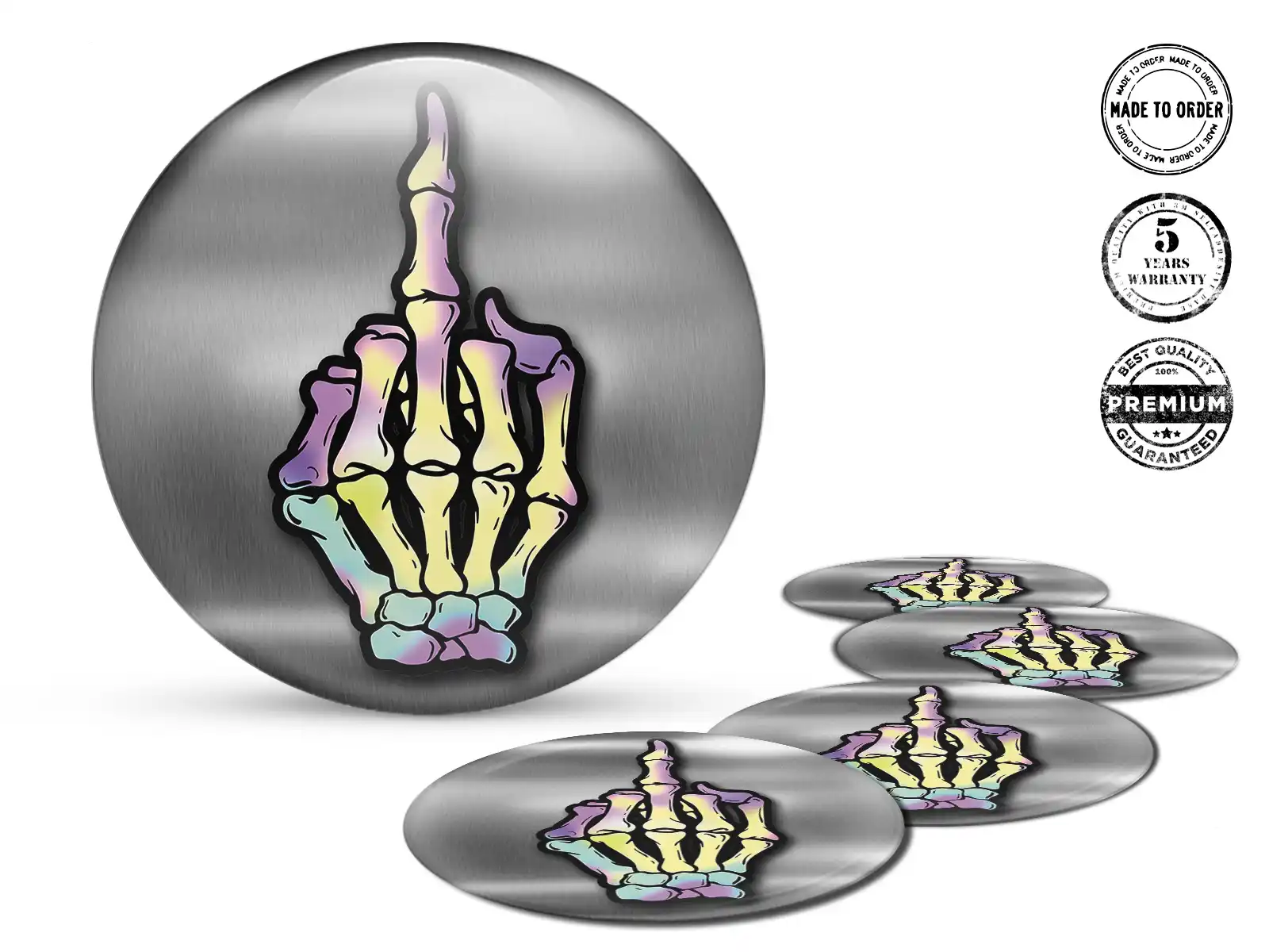 Nabenplaketten Ausgabe Gewölbtes Label-Design